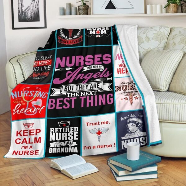Proud Nurse Fleece Blanket Sherpa Blanket
