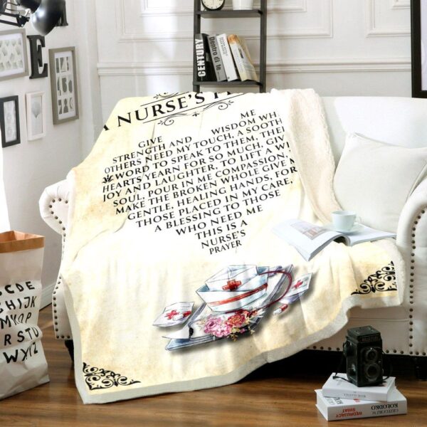 Nurse Fleece Blanket Sherpa Blanket