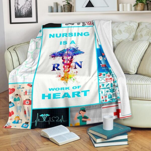 Registered Nurse Fleece Blanket Sherpa Blanket