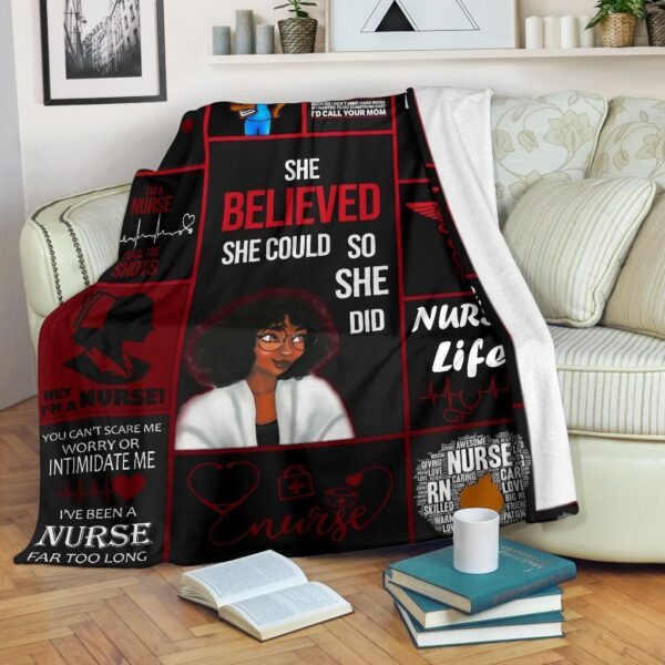 Nurse Fleece Blanket Sherpa Blanket