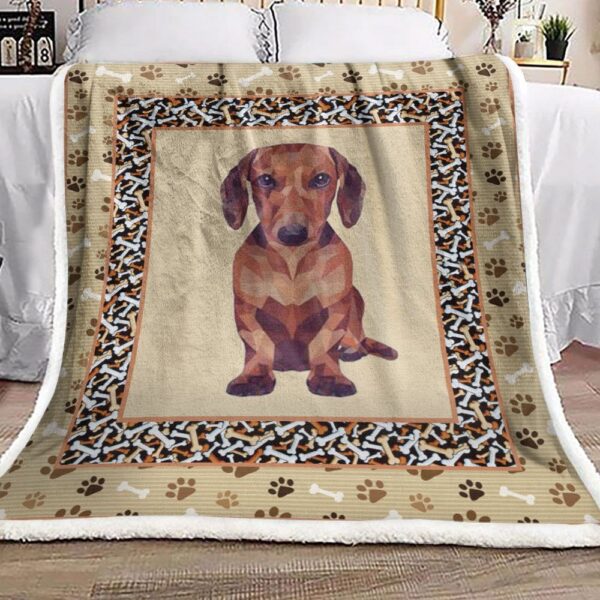 Dachshund Fleece Blanket Sherpa Blanket