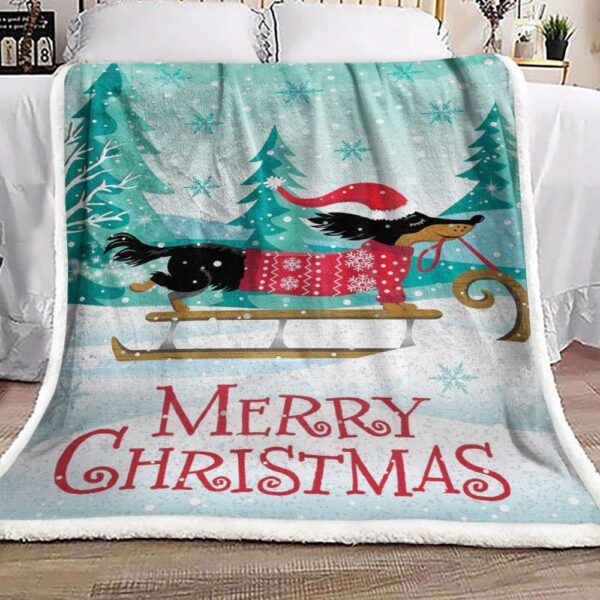 Dachshund Dog Fleece Blanket Sherpa Blanket