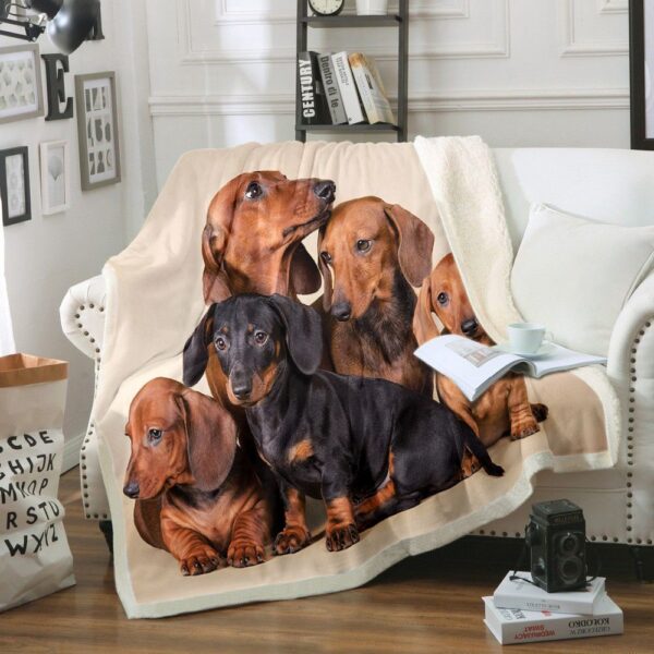 Dachshunds Fleece Blanket Sherpa Blanket