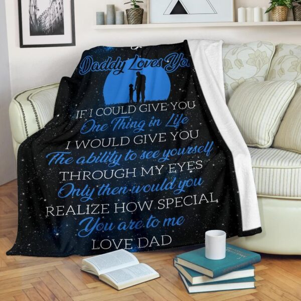 To My Kid Dad Fleece Blanket Sherpa Blanket