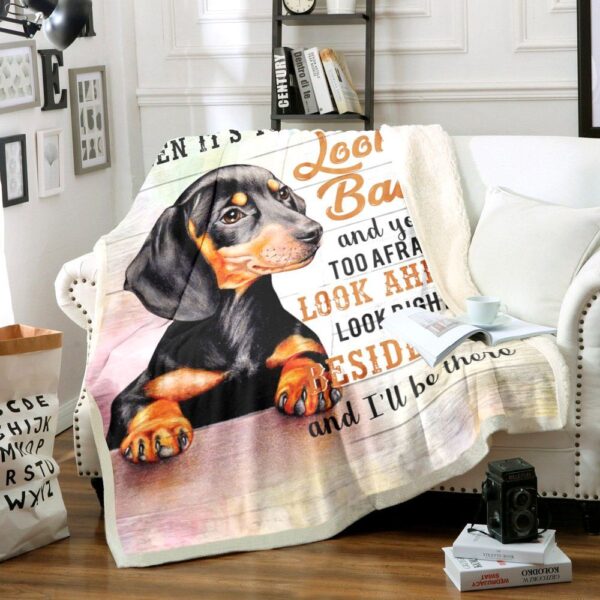 Dachshund Fleece Blanket Sherpa Blanket