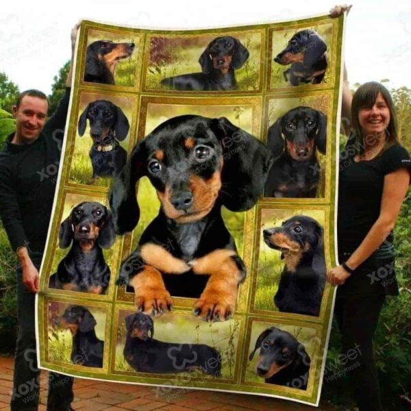 Dachshund Dog Fleece Blanket Sherpa Blanket