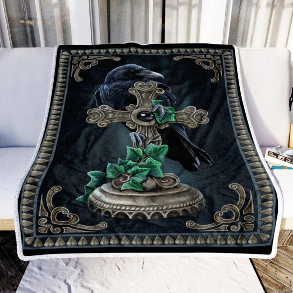 Raven Fleece Blanket Sherpa Blanket