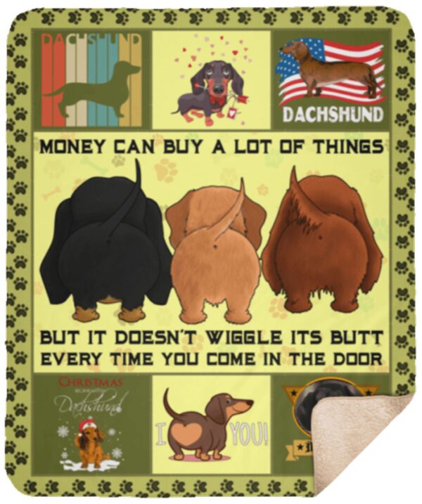 Dachshund Fleece Blanket Sherpa Blanket