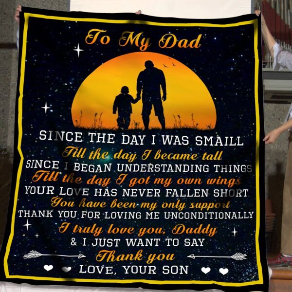 To My Dad Fleece Blanket Sherpa Blanket