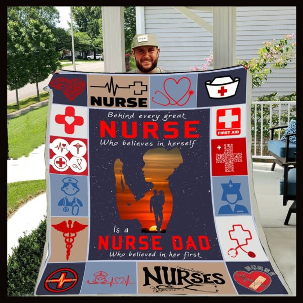 Nurse Dad Fleece Blanket Sherpa Blanket