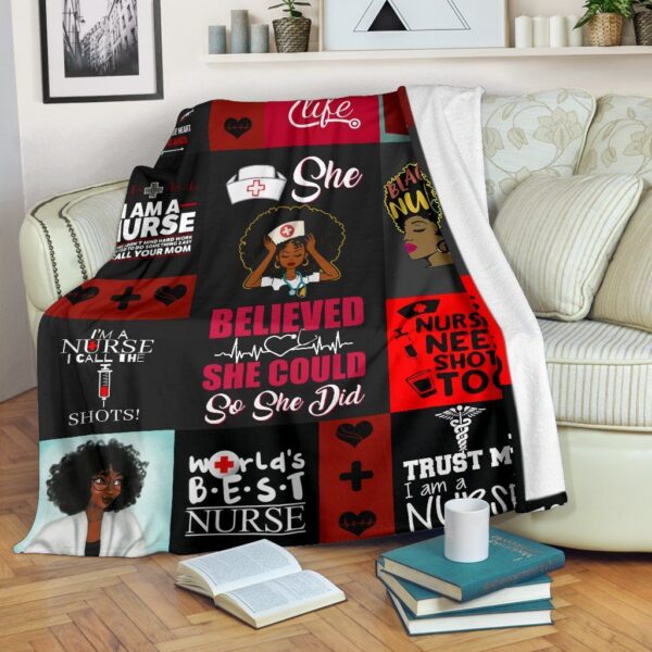 Nurse Fleece Blanket Sherpa Blanket