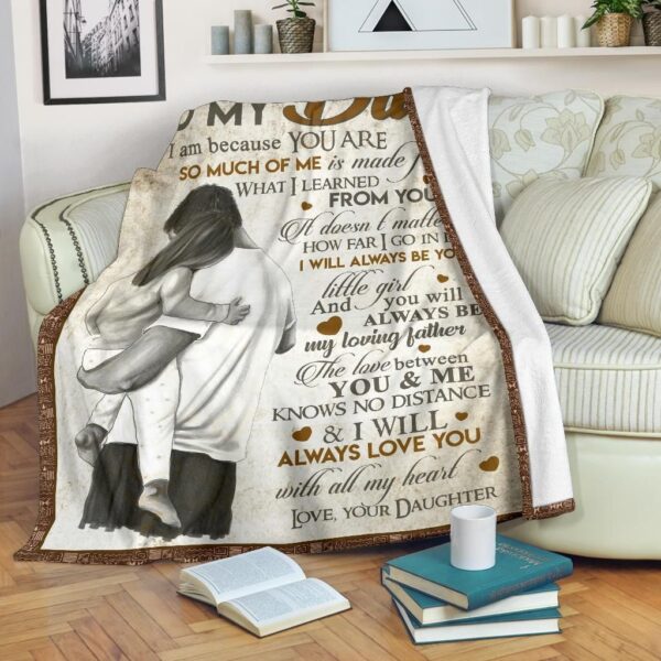 To My Dad Fleece Blanket Sherpa Blanket