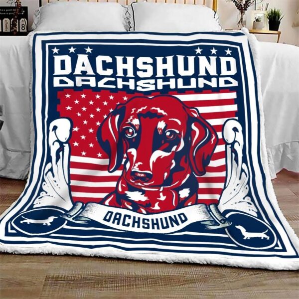 Dachshund Fleece Blanket Sherpa Blanket