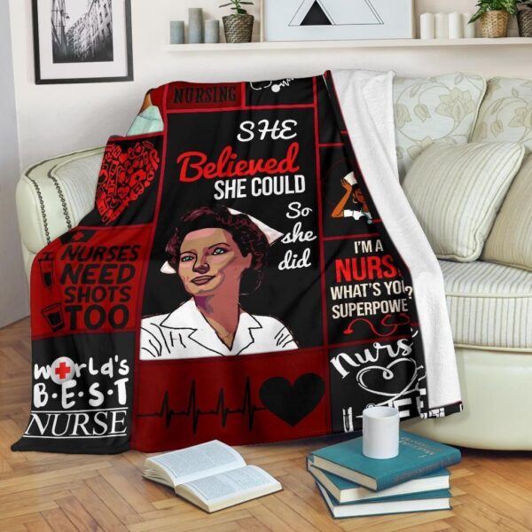 Nurse Fleece Blanket Sherpa Blanket