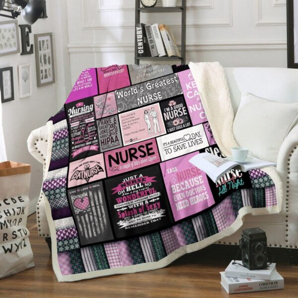 Nurse Fleece Blanket Sherpa Blanket