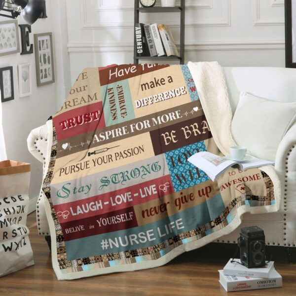 Nurse Fleece Blanket Sherpa Blanket