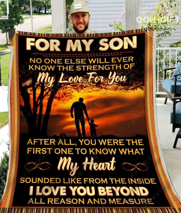 For My Son Dad Fleece Blanket Sherpa Blanket