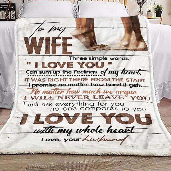 To My Wife Fleece Blanket Sherpa Blanket