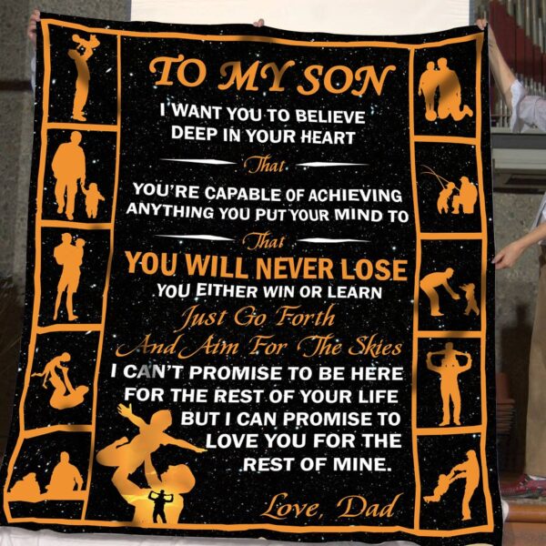Dad To Baby Son Fleece Blanket Sherpa Blanket