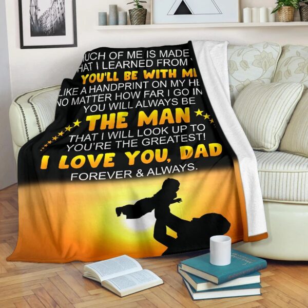 Love You Dad Fleece Blanket Sherpa Blanket