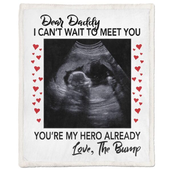 Dear Daddy Fleece Blanket Sherpa Blanket