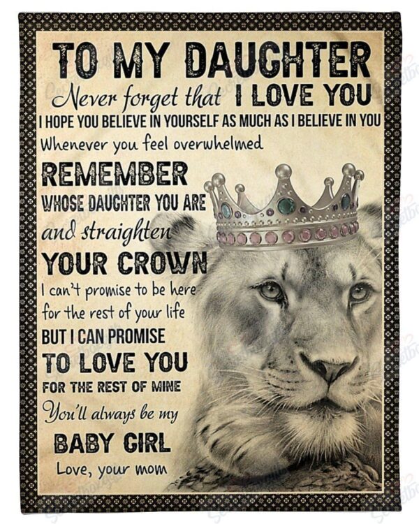 Straighten Your Crown To Daughter Fleece Blanket Sherpa Blanket