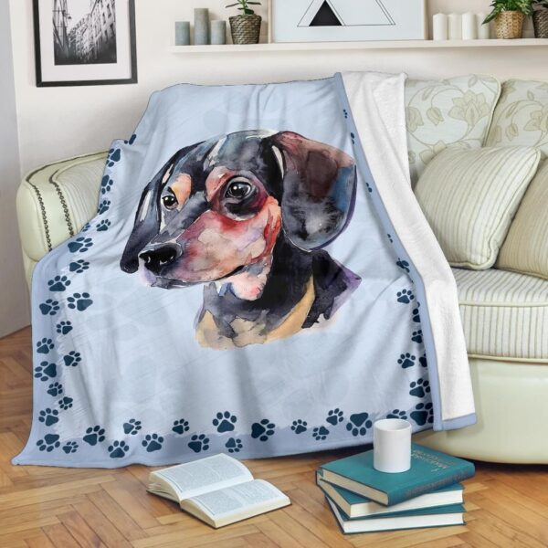 Dachshund Fleece Blanket Sherpa Blanket