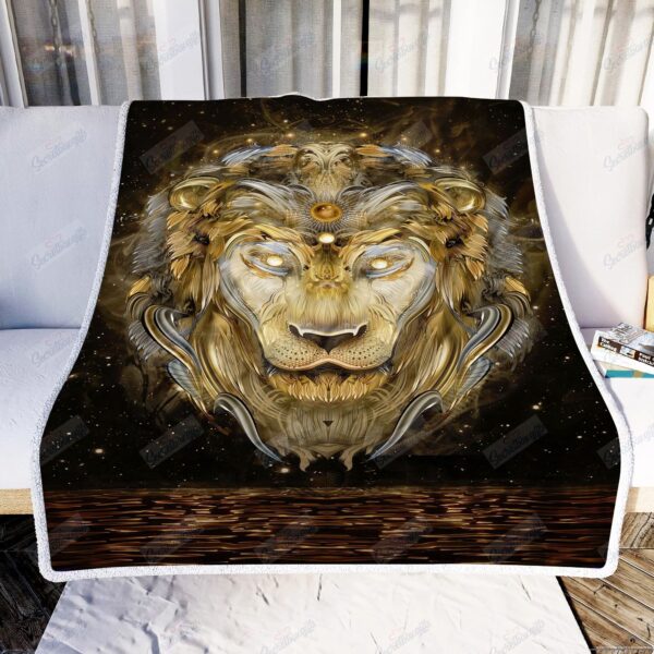Brass Lion Fleece Blanket Sherpa Blanket