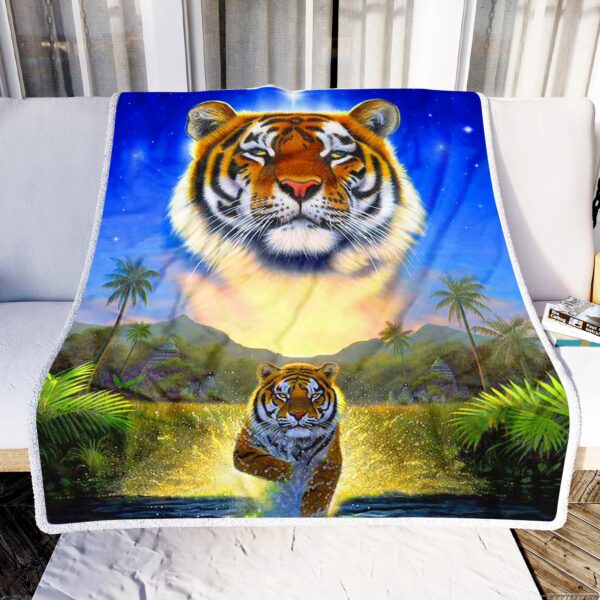 Tiger Tiny And Big Dream Fleece Blanket Sherpa Blanket