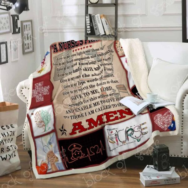 Nurse Fleece Blanket Sherpa Blanket