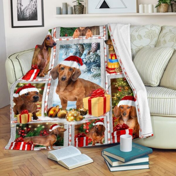 Dachshund Fleece Blanket Sherpa Blanket