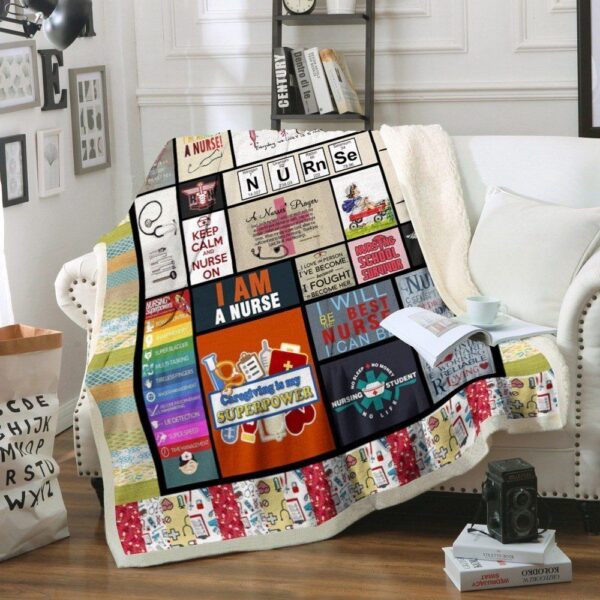 Nurse Fleece Blanket Sherpa Blanket