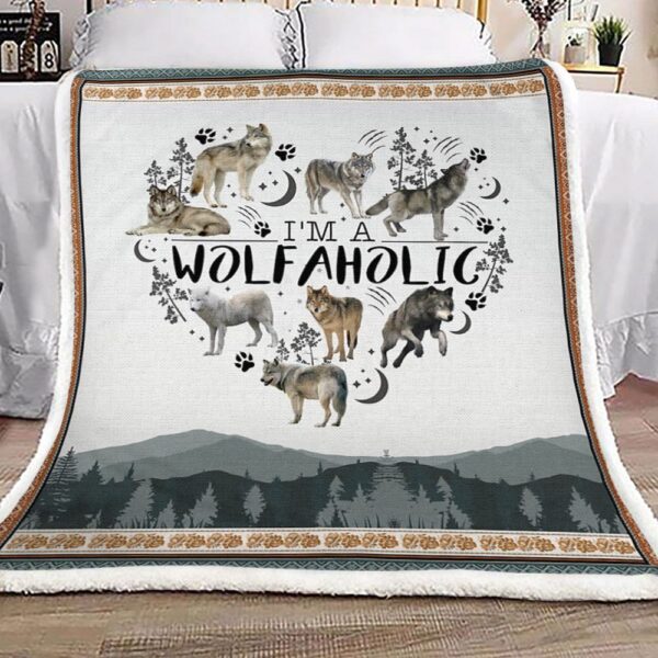 I Am A Wolf Fleece Blanket Sherpa Blanket