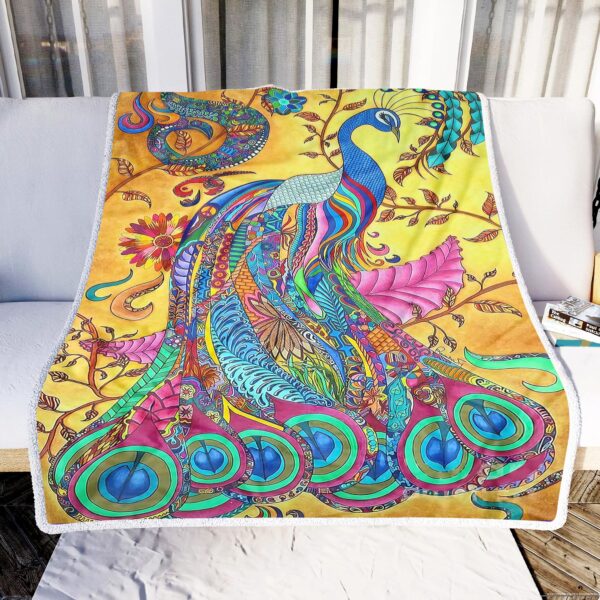 Peacock Picture Fleece Blanket Sherpa Blanket
