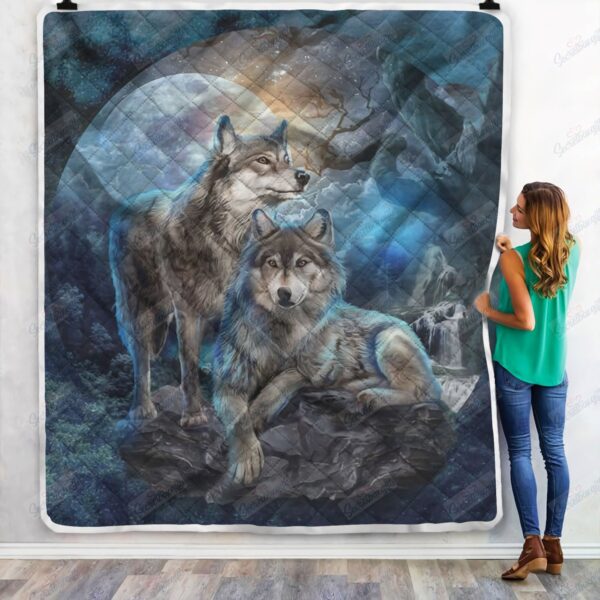 Cherokee Wolf Fleece Blanket Sherpa Blanket