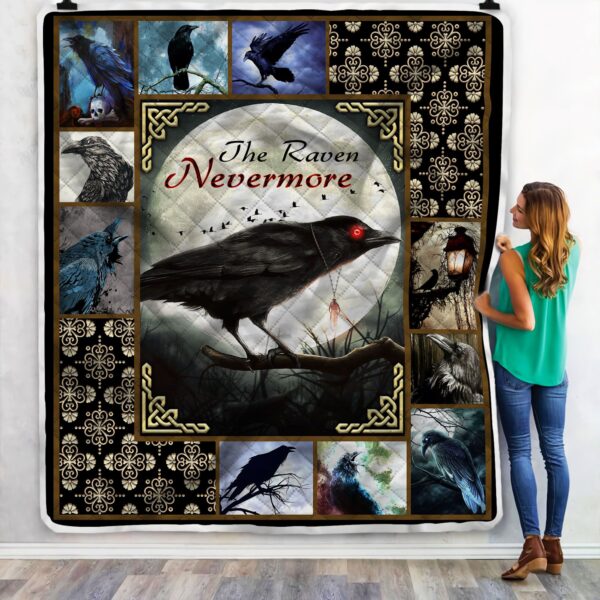 The Raven Nevermore Fleece Blanket Sherpa Blanket