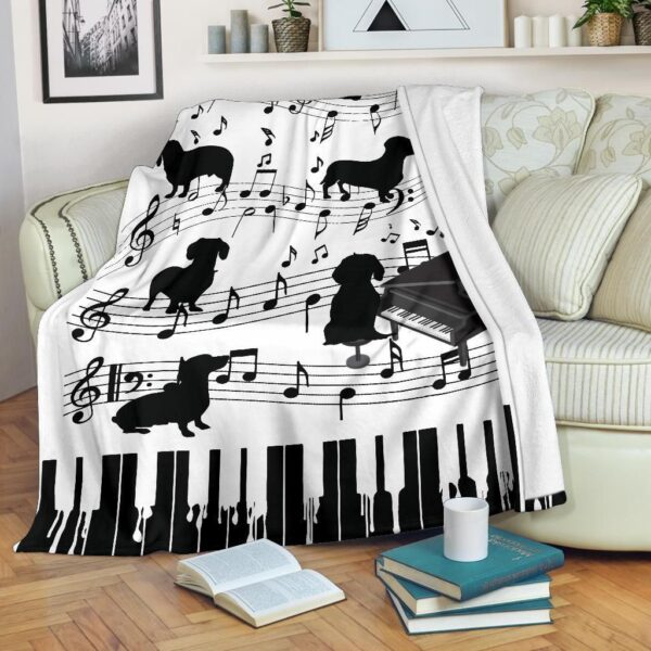 Dachshund Fleece Blanket Sherpa Blanket