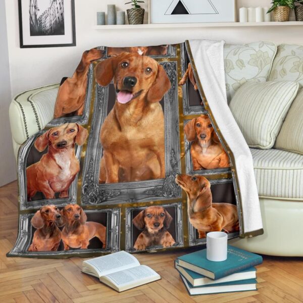 Dachshund Fleece Blanket Sherpa Blanket