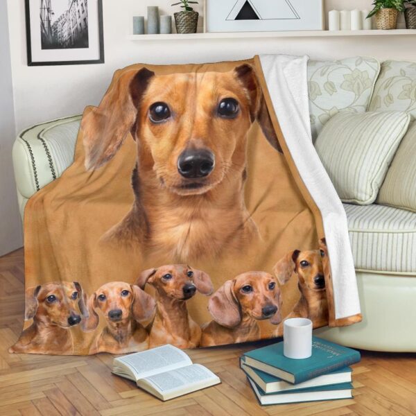 Dachshund Fleece Blanket Sherpa Blanket