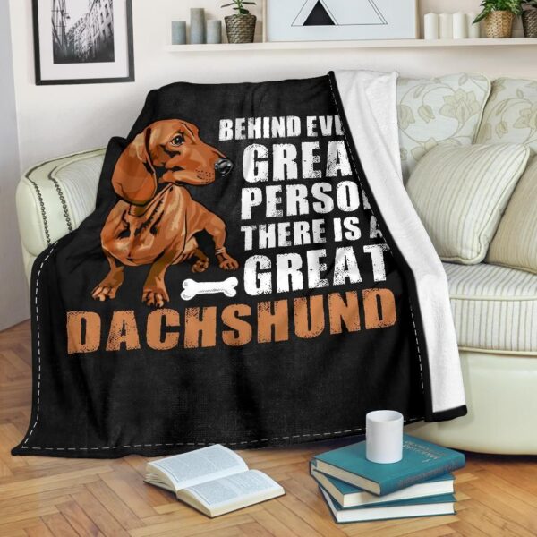 Dachshund Fleece Blanket Sherpa Blanket