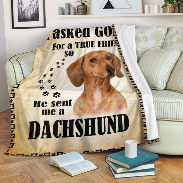 Dachshund Fleece Blanket Sherpa Blanket