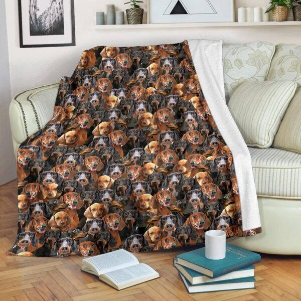 Dachshund Fleece Blanket Sherpa Blanket