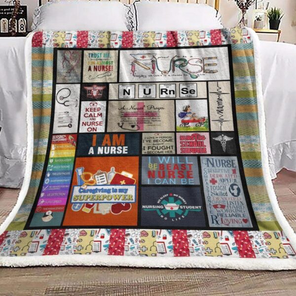 Nurse Fleece Blanket Sherpa Blanket
