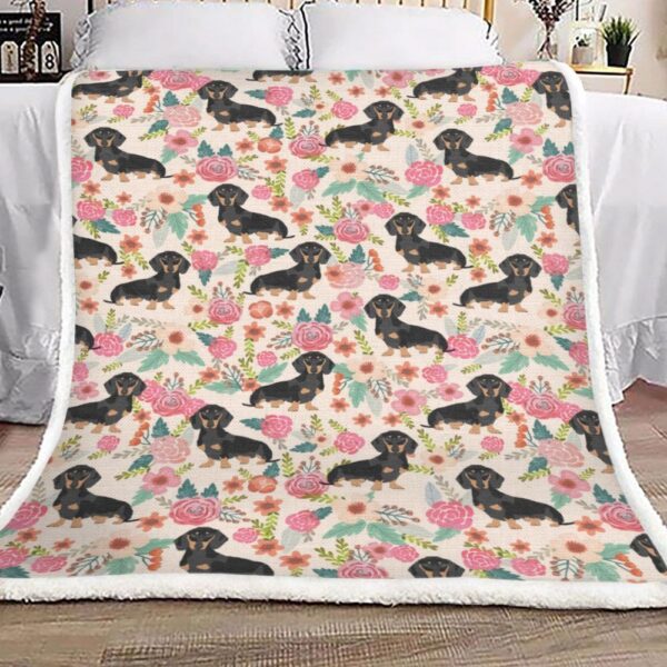 Dachshund Fleece Blanket Sherpa Blanket