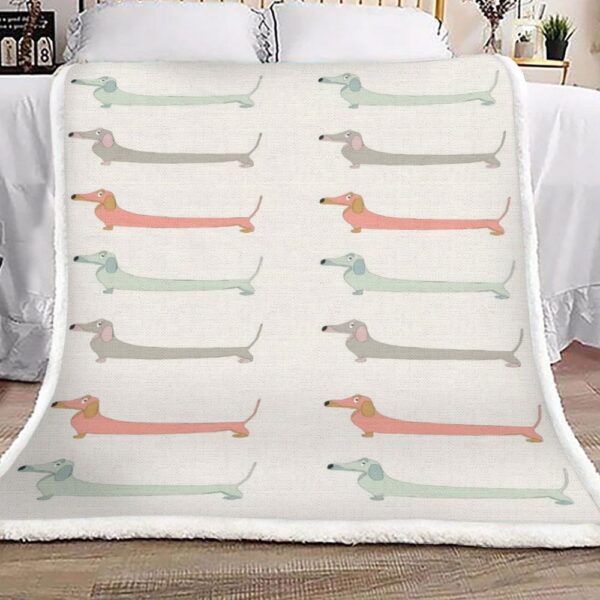 Dachshund Fleece Blanket Sherpa Blanket