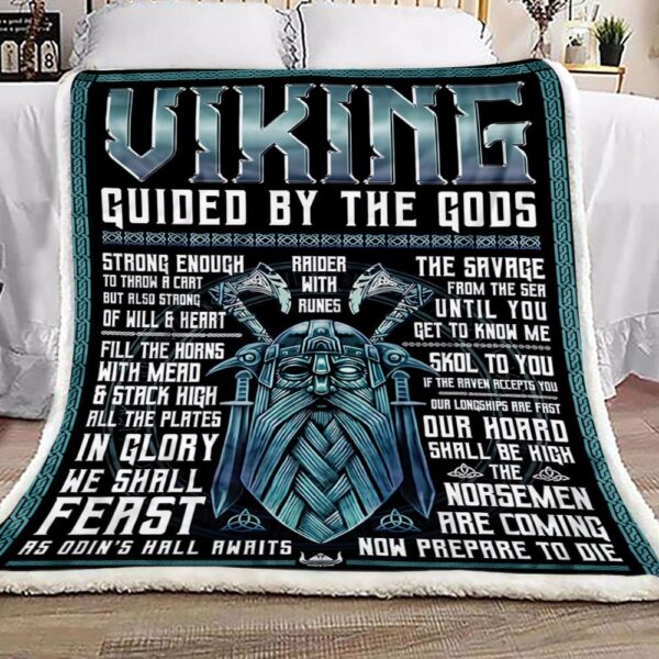 Viking Guided By The Gods Fleece Blanket Sherpa Blanket