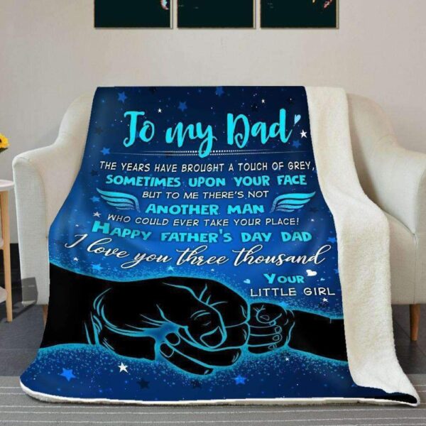 Happy Father Is Day Dad Fleece Blanket Sherpa Blanket