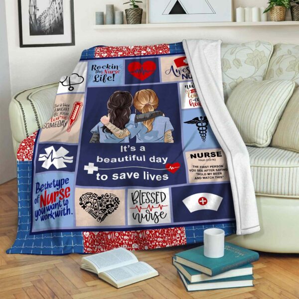 Nurse Fleece Blanket Sherpa Blanket