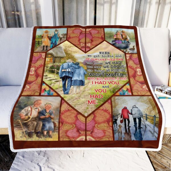 I Had You And You Had Me Husband And Wife Fleece Blanket Sherpa Blanket