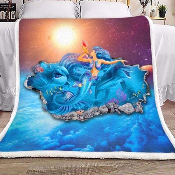 Mermaid Fleece Blanket Sherpa Blanket
